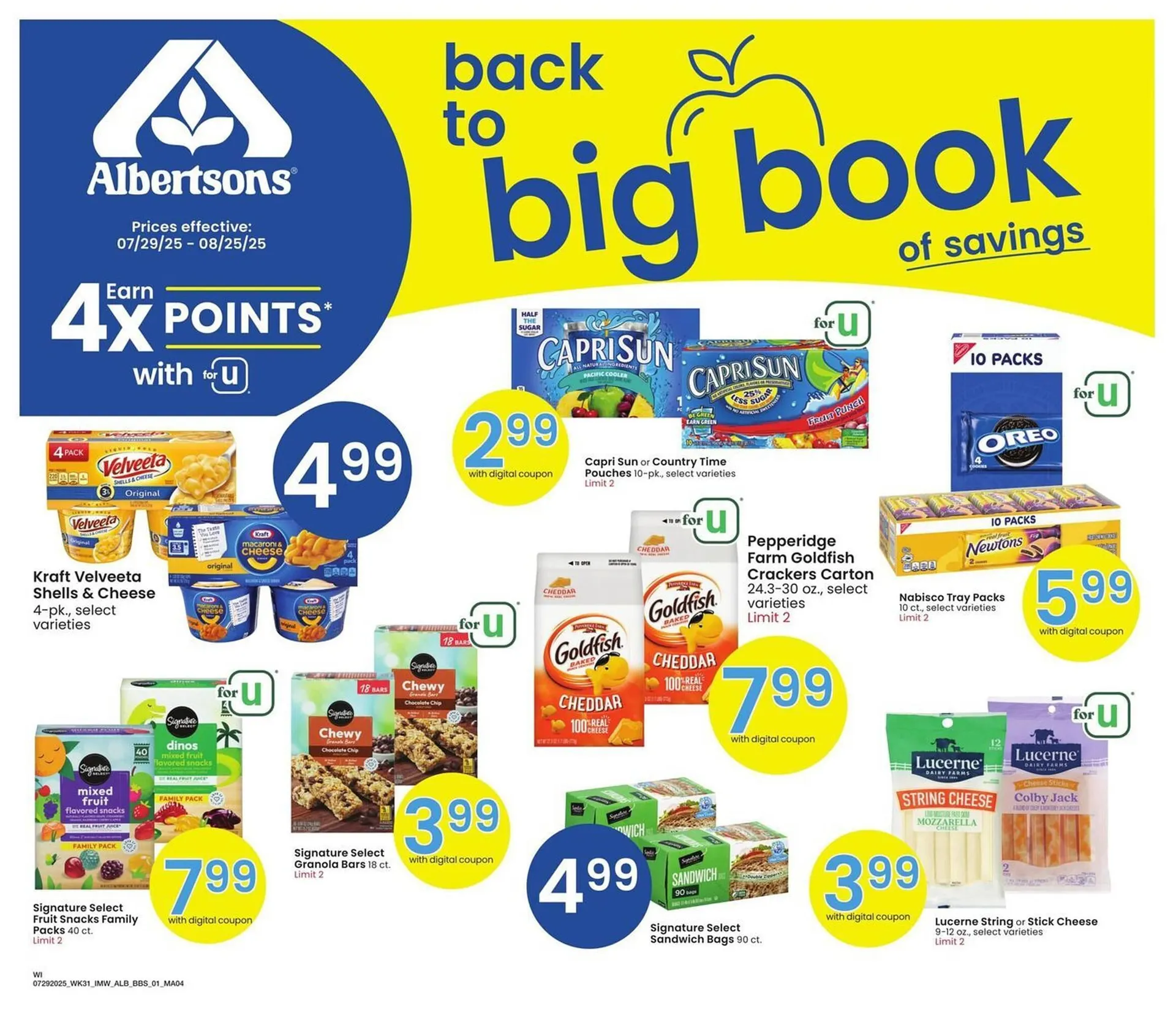 Weekly ad Albertsons Weekly Ad from July 29 to August 25 2025 - Page 1