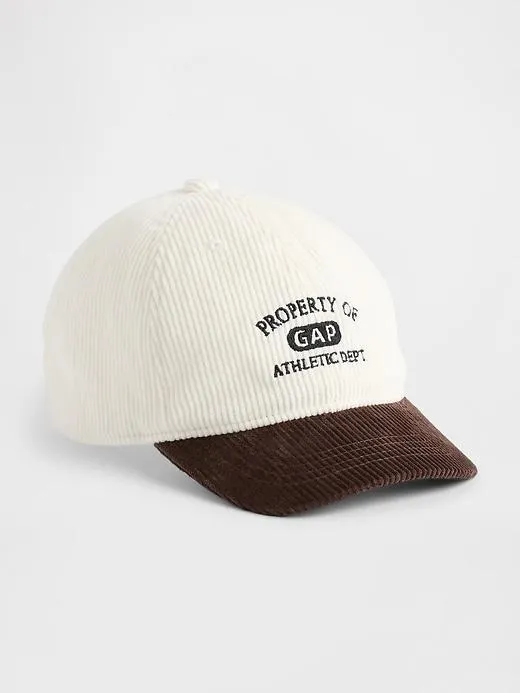 Kids Corduroy Logo Baseball Hat