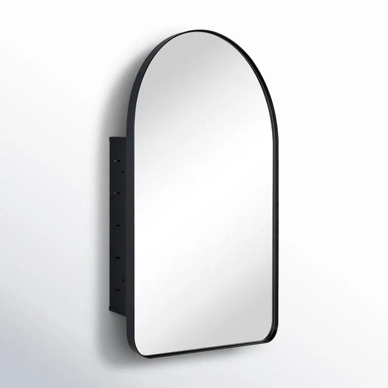 30" H x 20" W x 5.08" D Black Recessed Medicine Cabinet