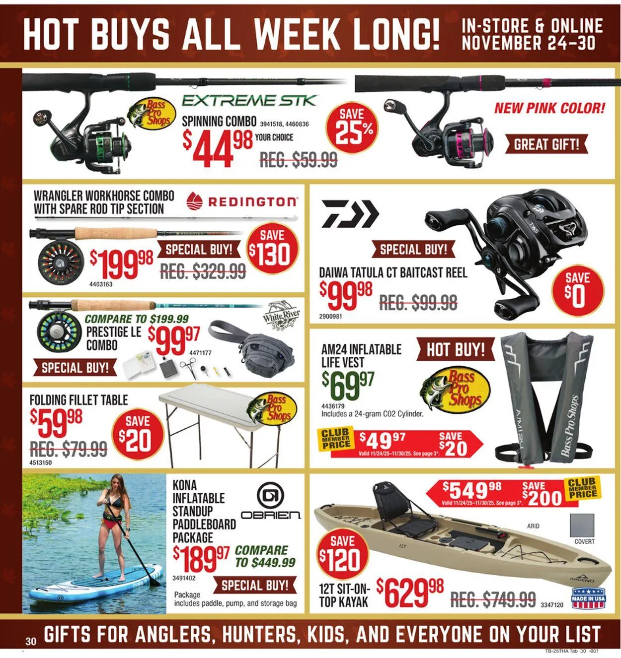Weekly promotion Cabela's Current weekly ad spanning from November 24 to November 30 2025 - Page 30 for Catalogue 365