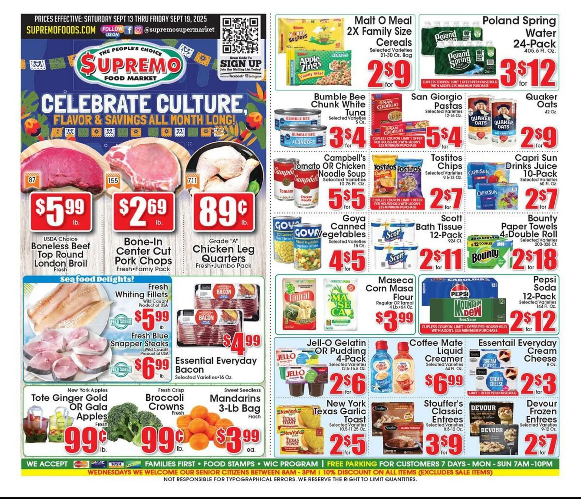 Weekly ad Supremo Foods Inc weekly ad from September 13 to September 19 2025 - Page 1