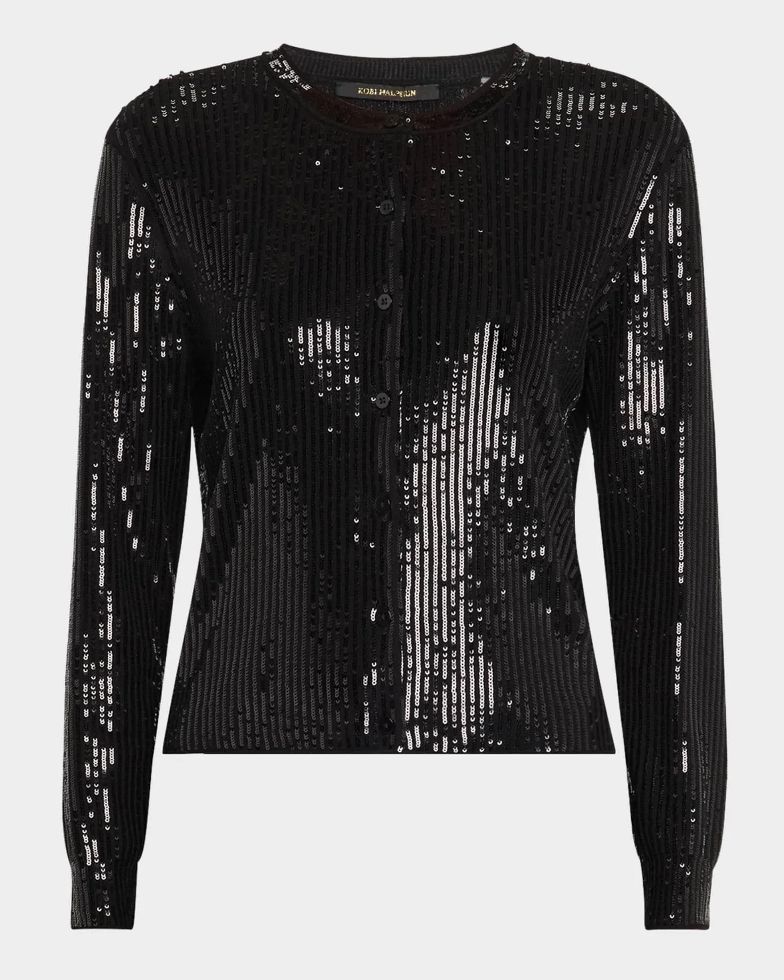 Aspen Button-Down Sequin Wool Cardigan