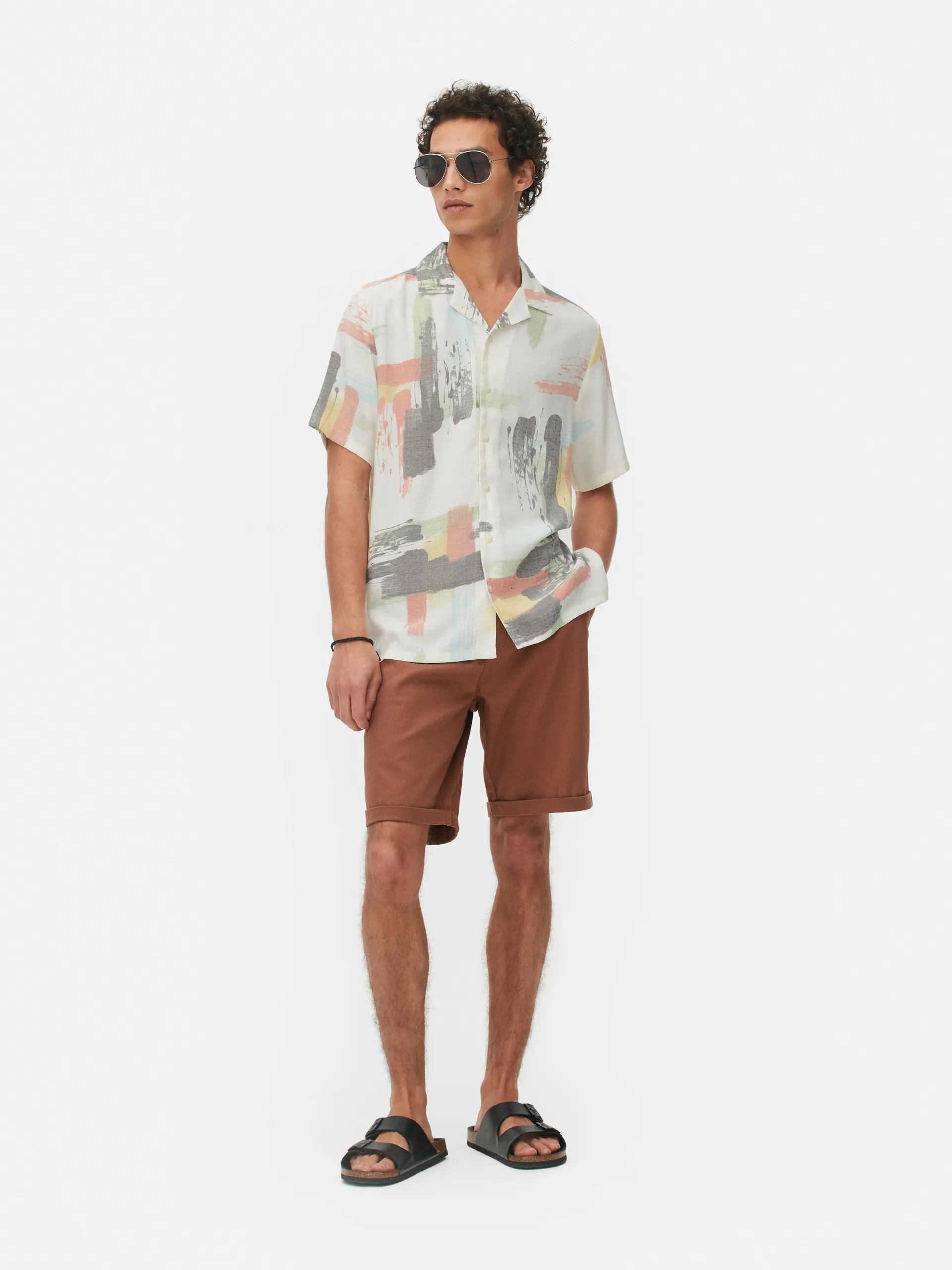 Košile s krátkým rukávem a abstraktním vzorem