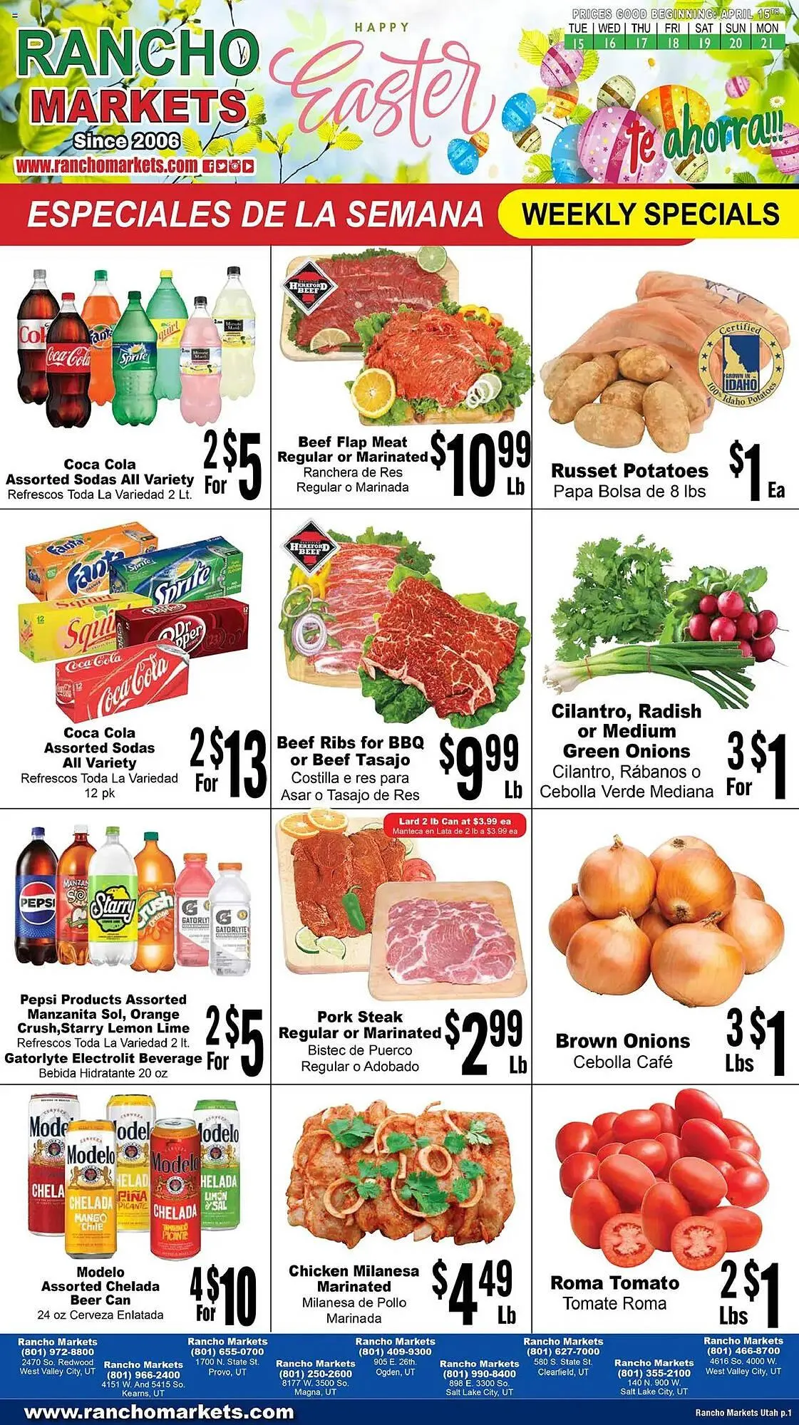 Weekly ad Rancho Markets Weekly Ad from April 15 to April 21 2025 - Page 1