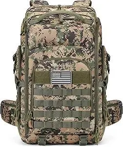 Maelstrom Tactical Backpack for Men, 40L Military Backpack,Water Resistant Assault Pack for Women, 3-Day Bug Out Bag for Hiking, Camping, Gym with Molle System-Camouflage