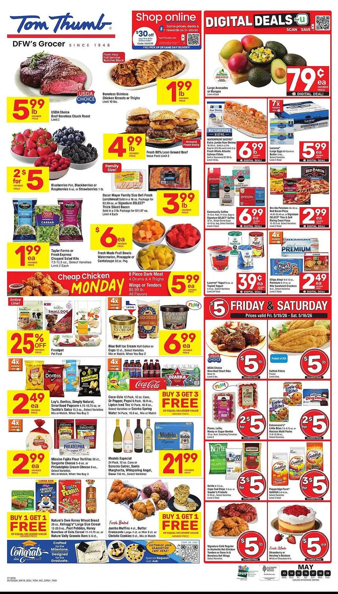 Weekly ad Tom Thumb weekly ad from May 13 to May 19 2026 - Page 1