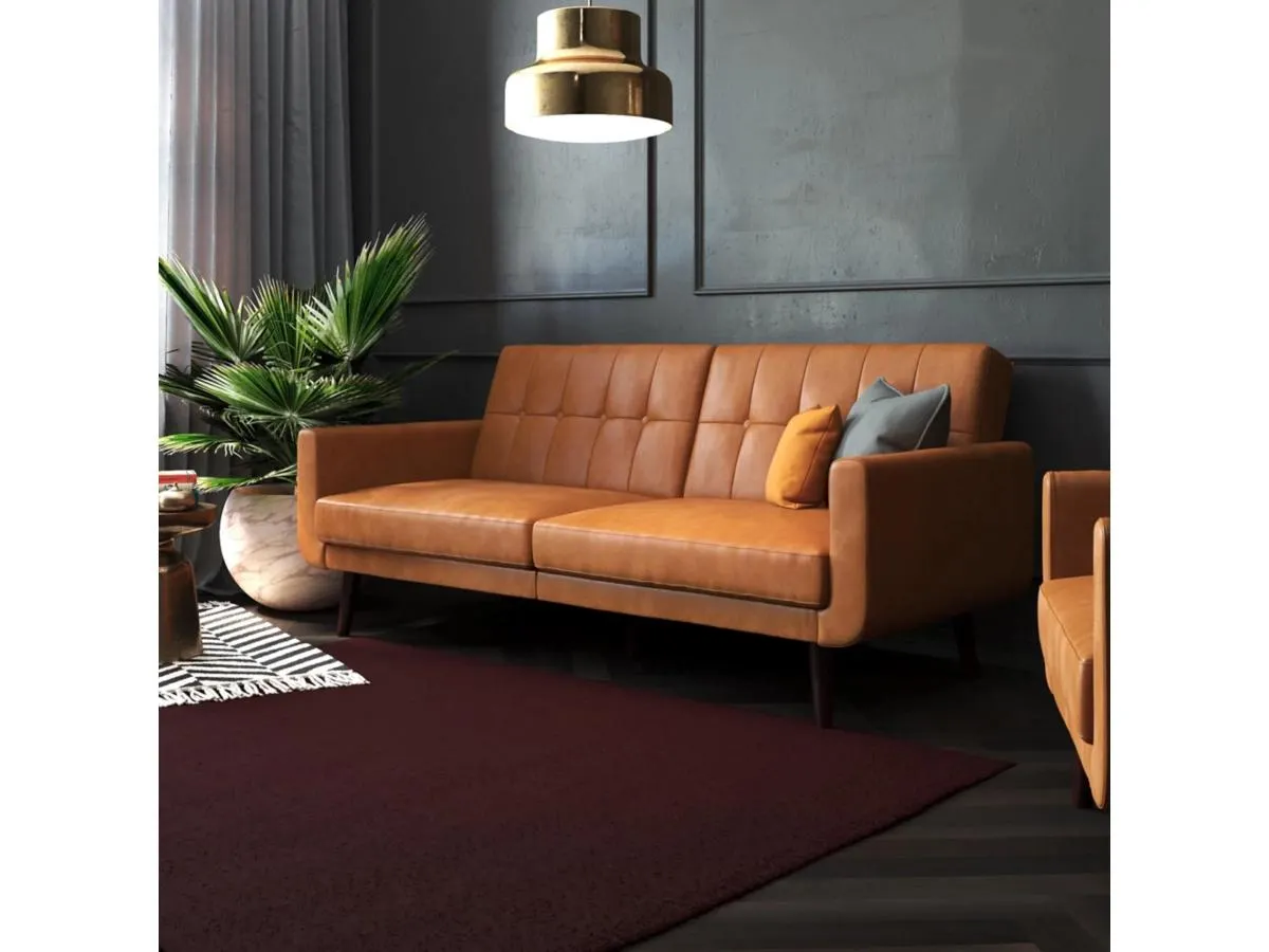 Atwater Living Nova Modern Leather Futon