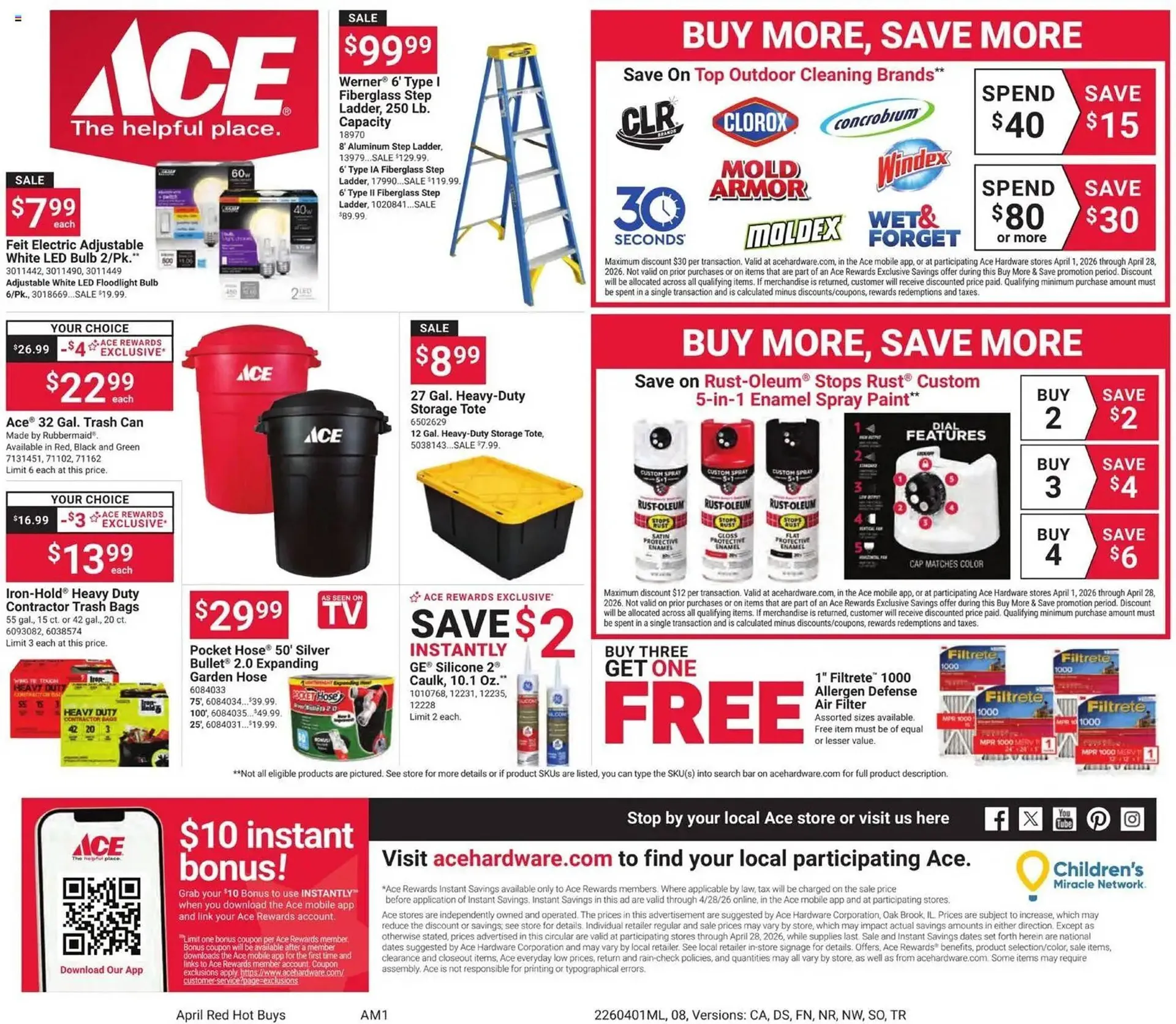 Weekly ad Ace Hardware flyer from April 1 to April 28 2026 - Page 8