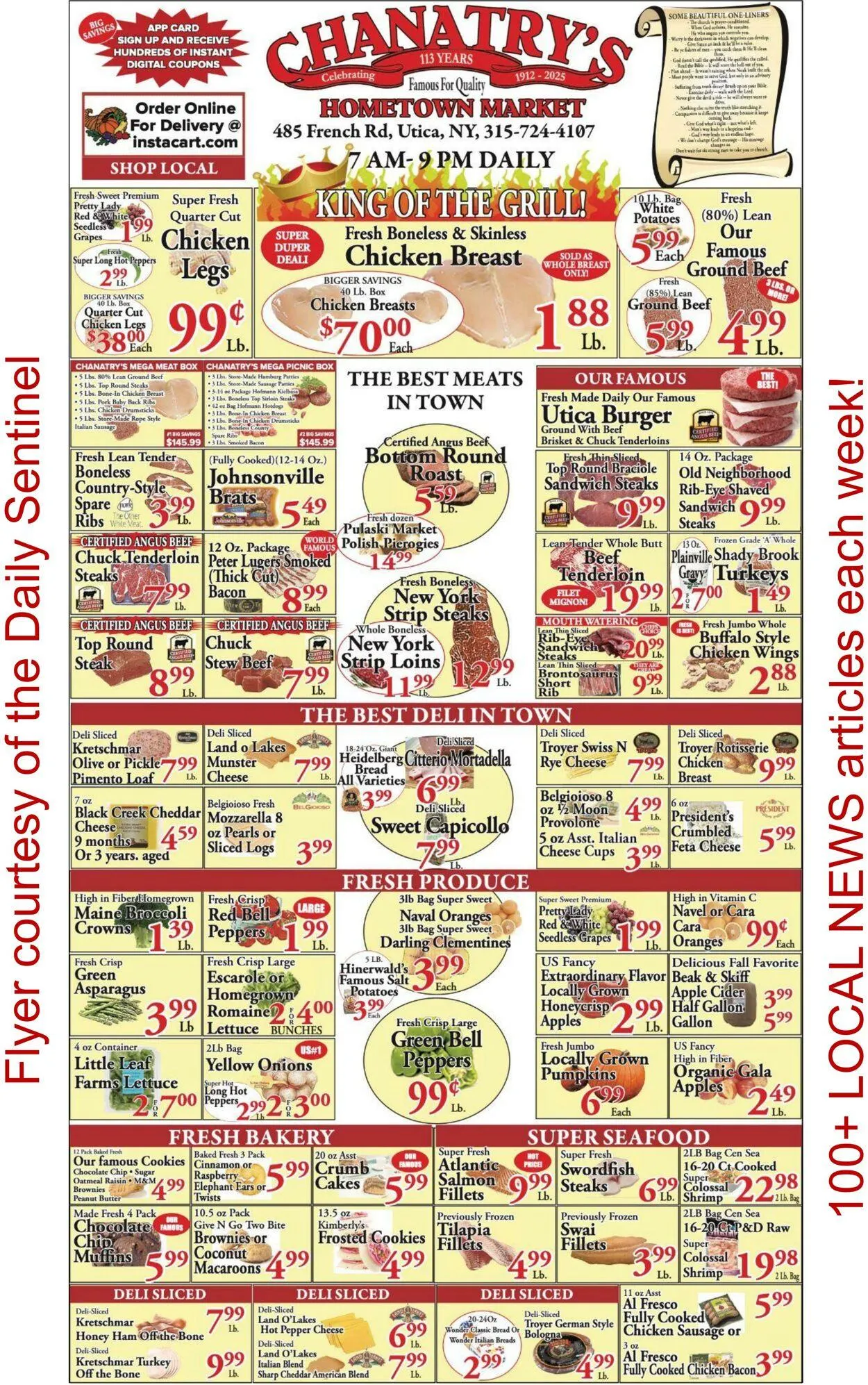 Weekly ad Chanatry's Hometown Market from September 28 to October 4 2025 - Page 1