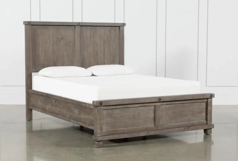 Jaxon Grey Queen Wood Panel Bed