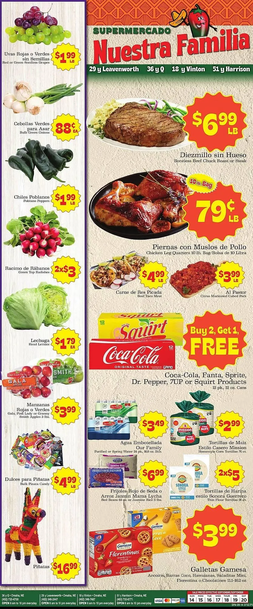 Weekly ad Supermercado Nuestra Familia weekly ad from September 14 to September 20 2025 - Page 1