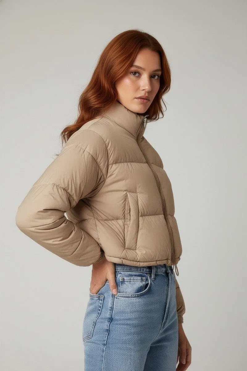 Cropped Quilted Puffer Jacket