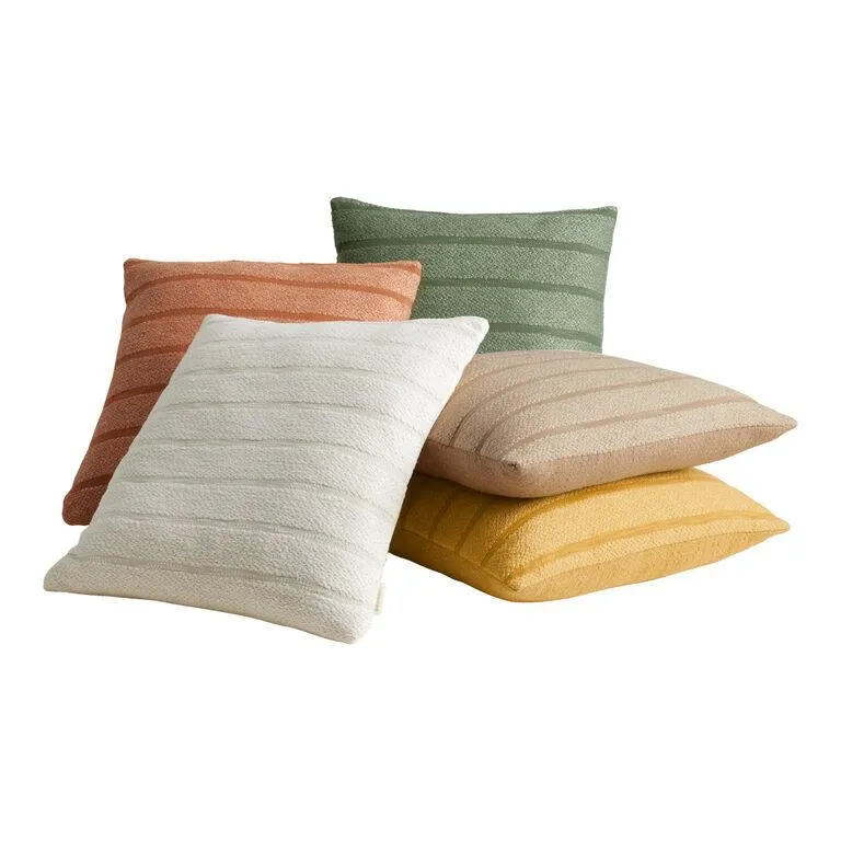 Oversized Tonal Stripe Throw Pillow