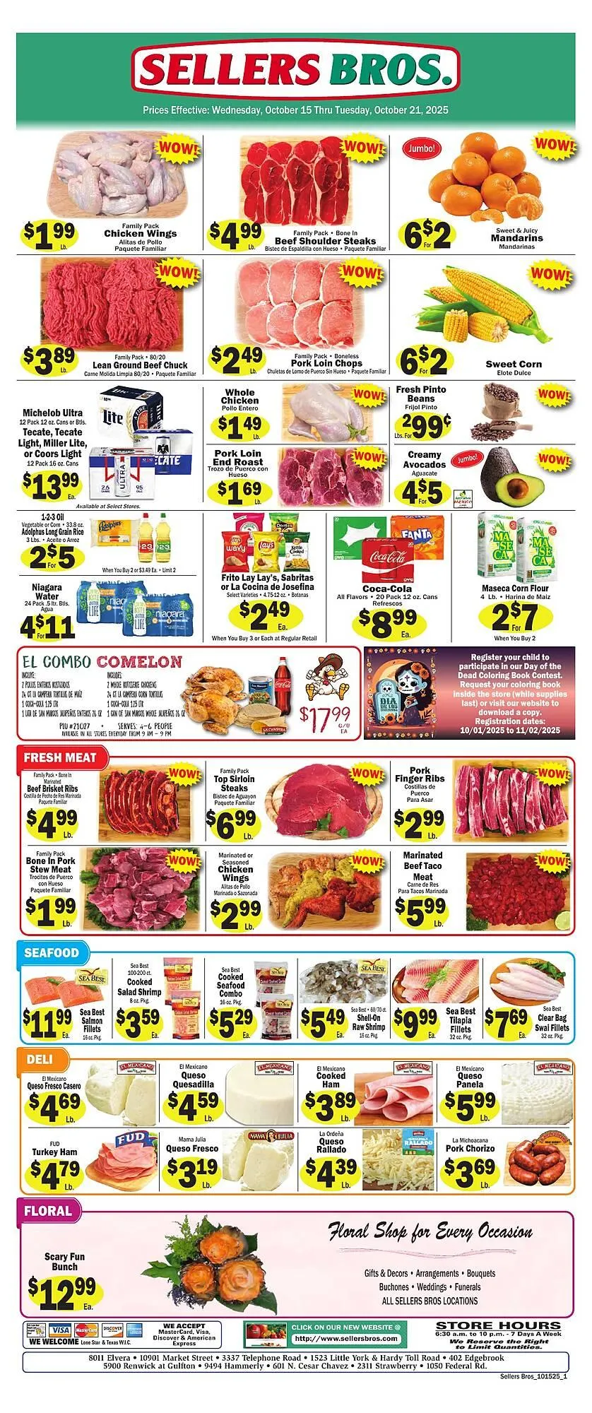 Weekly ad Sellers Bros weekly ad from October 15 to October 21 2025 - Page 1