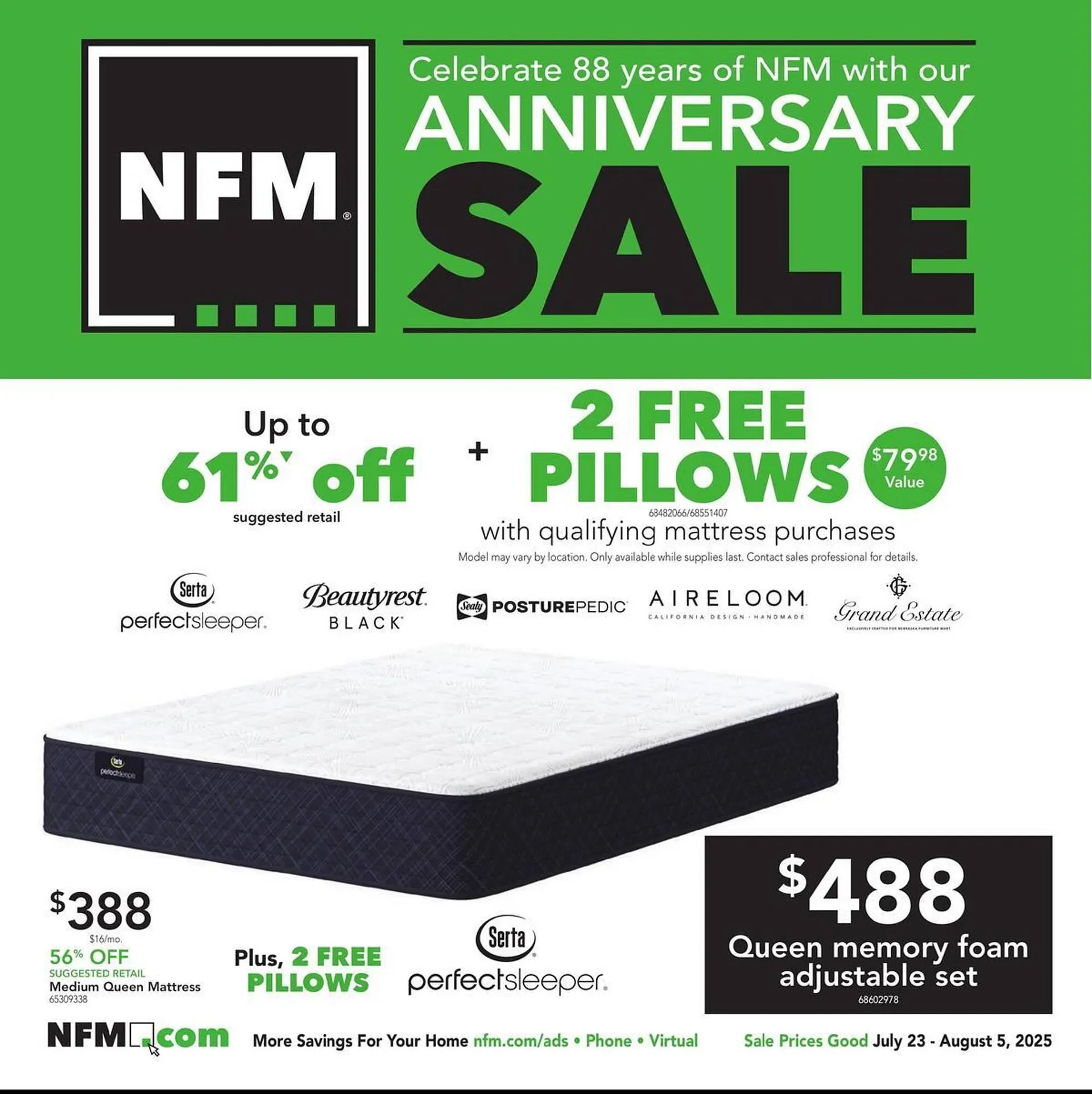 Weekly ad Nebraska Furniture Mart Weekly Ad from July 23 to August 5 2025 - Page 1