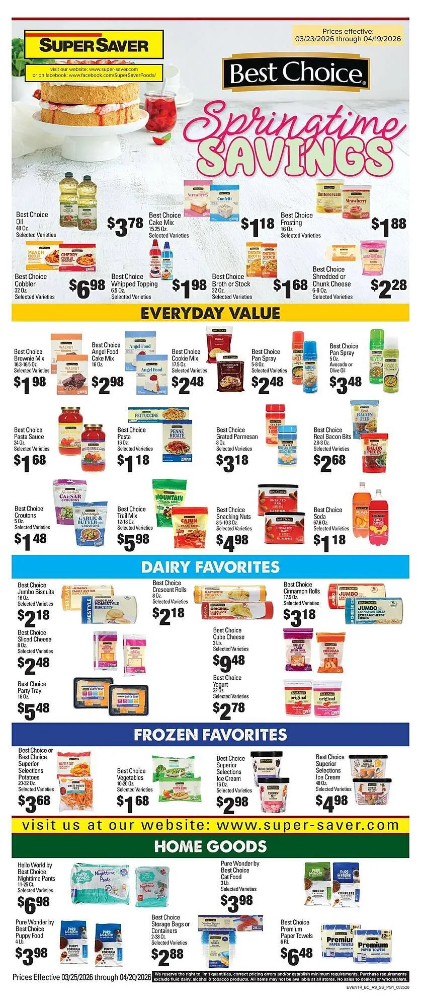 Weekly ad Super Saver weekly ad from March 23 to April 19 2026 - Page 1