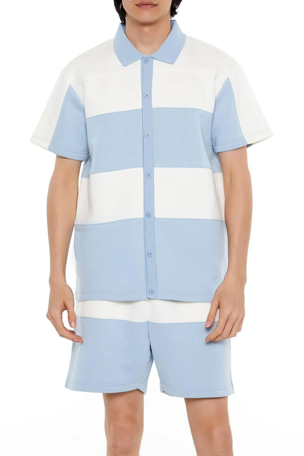 Striped Button-Front Shirt