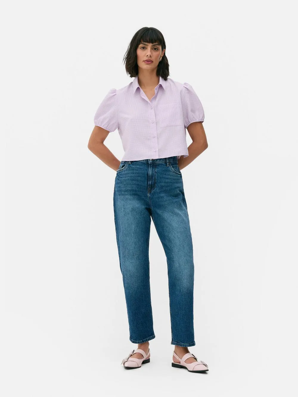 Short Sleeve Crop Shirt