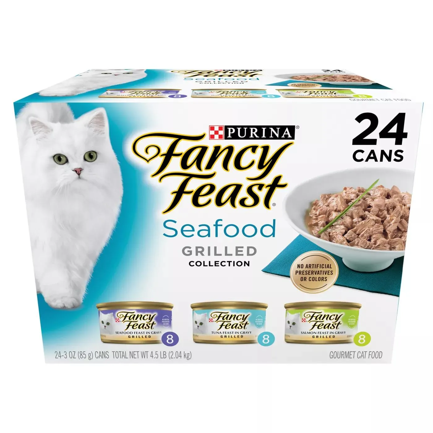Fancy Feast® All Life Stages Cat Wet Food - Seafood, Variety Pack, 24 CT, 72 OZ