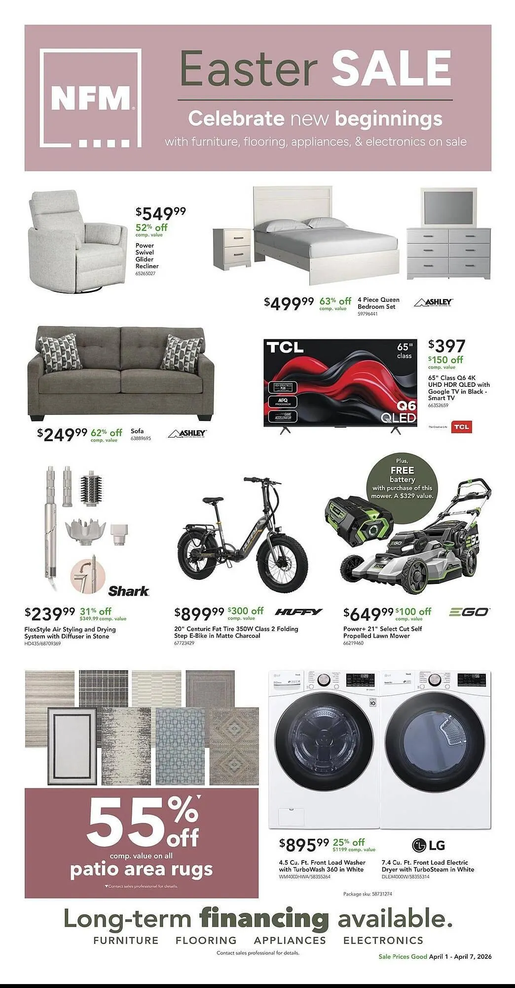 Weekly ad Nebraska Furniture Mart weekly ad from April 1 to April 7 2026 - Page 1