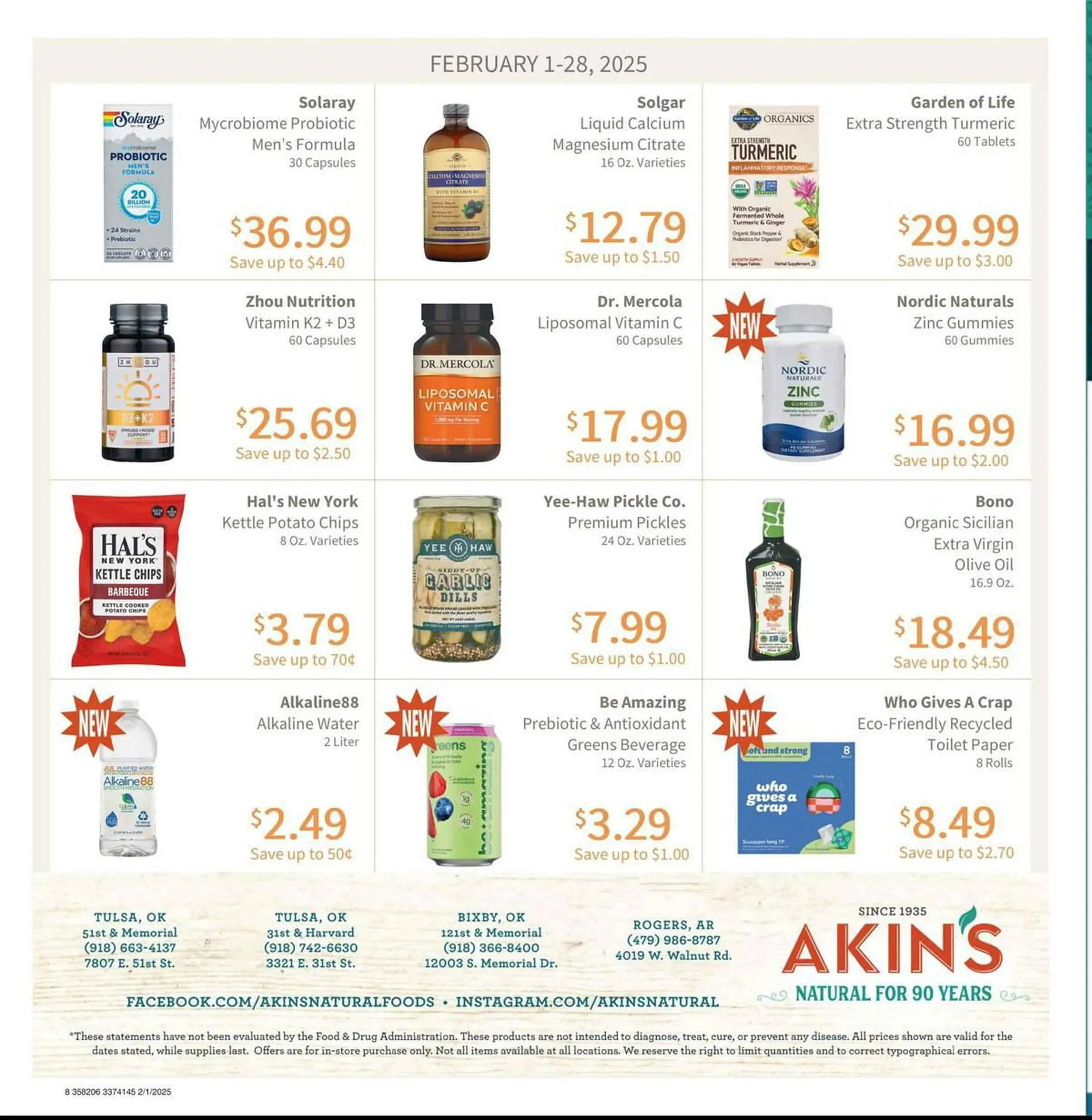 Weekly ad Akin's Natural Foods Weekly Ad from February 1 to February 28 2025 - Page 8