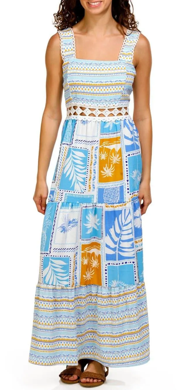 No Comment Juniors Tiered Maxi Dress