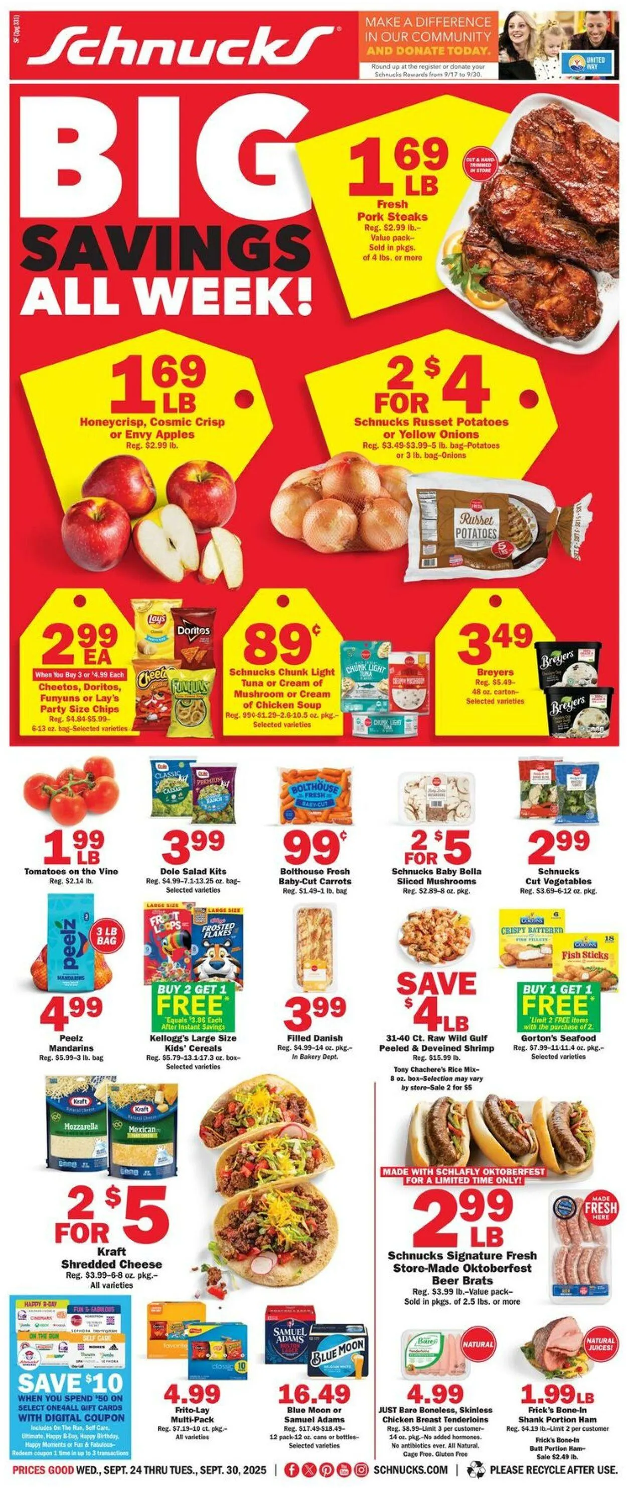 Weekly ad Schnucks Current weekly ad from September 24 to September 30 2025 - Page 1