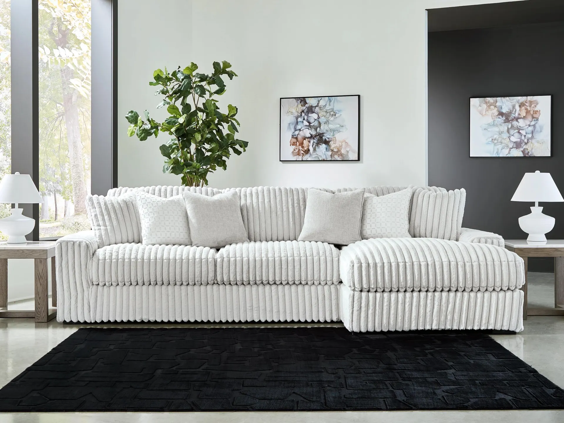 Stupendous 2-Piece Sectional with Chaise