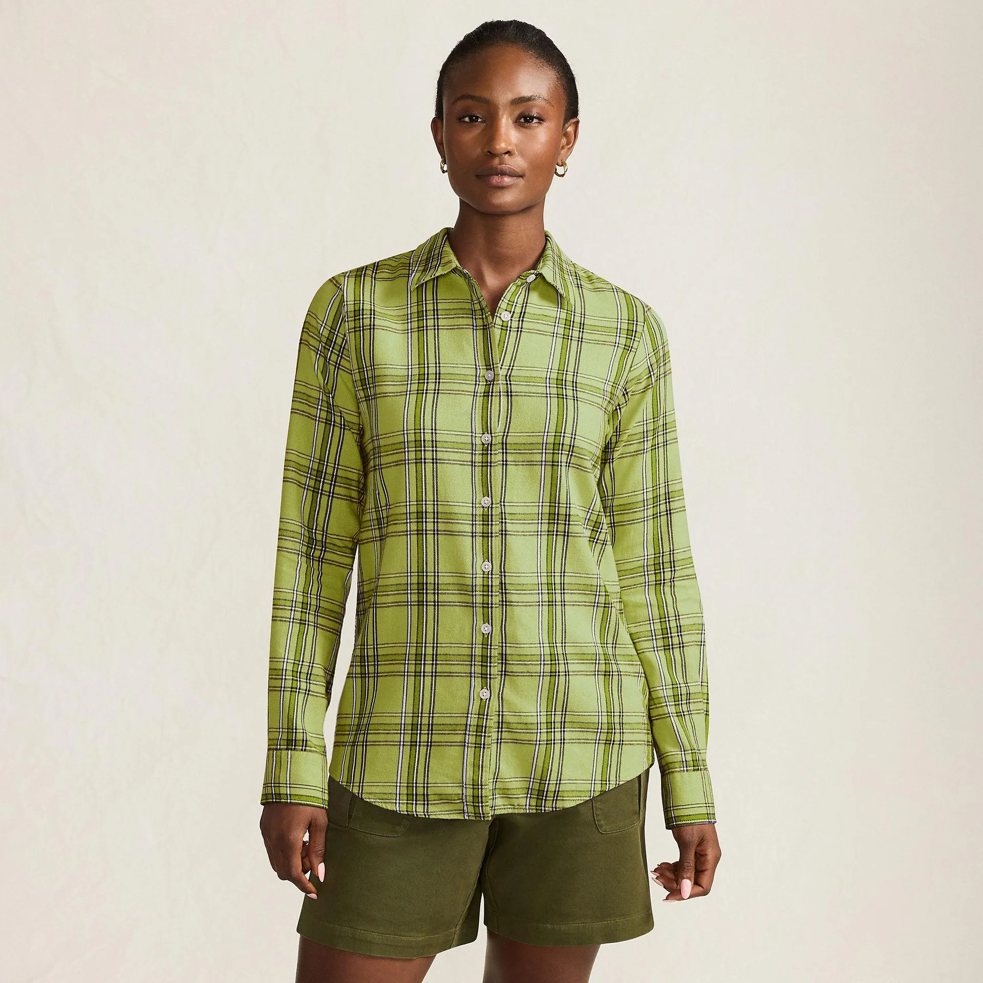 Flannel Boyfriend Long Sleeve Shirt