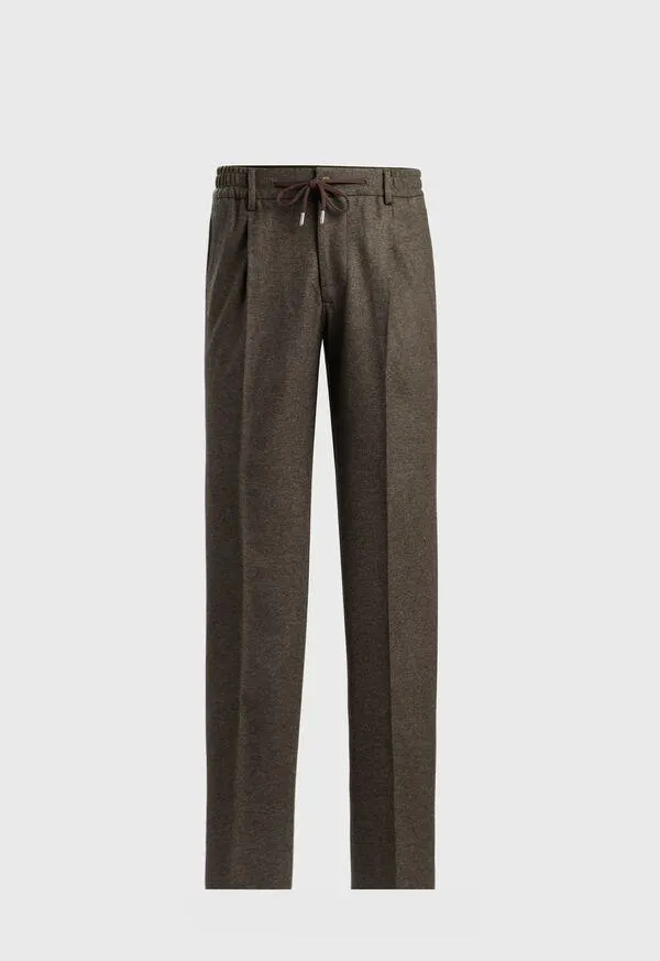 Wool Flannel Drawstring Pant