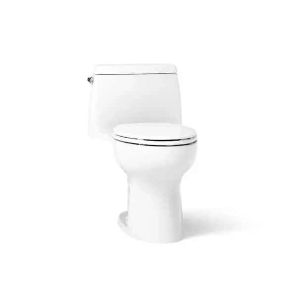 Santa Rosa 12 in. Rough In 1-Piece 1.6 GFP Single Flush Elongated Chair Height Toilet in White with Soft Close Seat