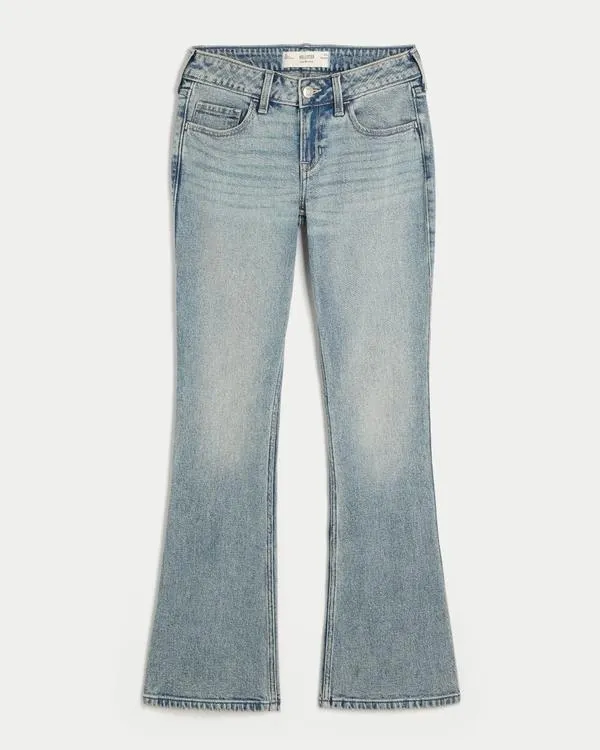 Low-Rise Light Wash Bootcut Jeans