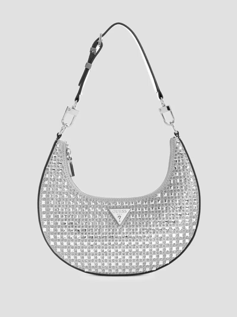 Lua Rhinestone Small Hobo Bag