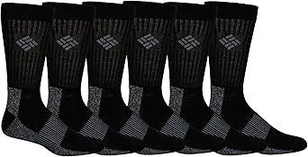 Columbia Men's Moisture Control Crew Socks 6-Pack