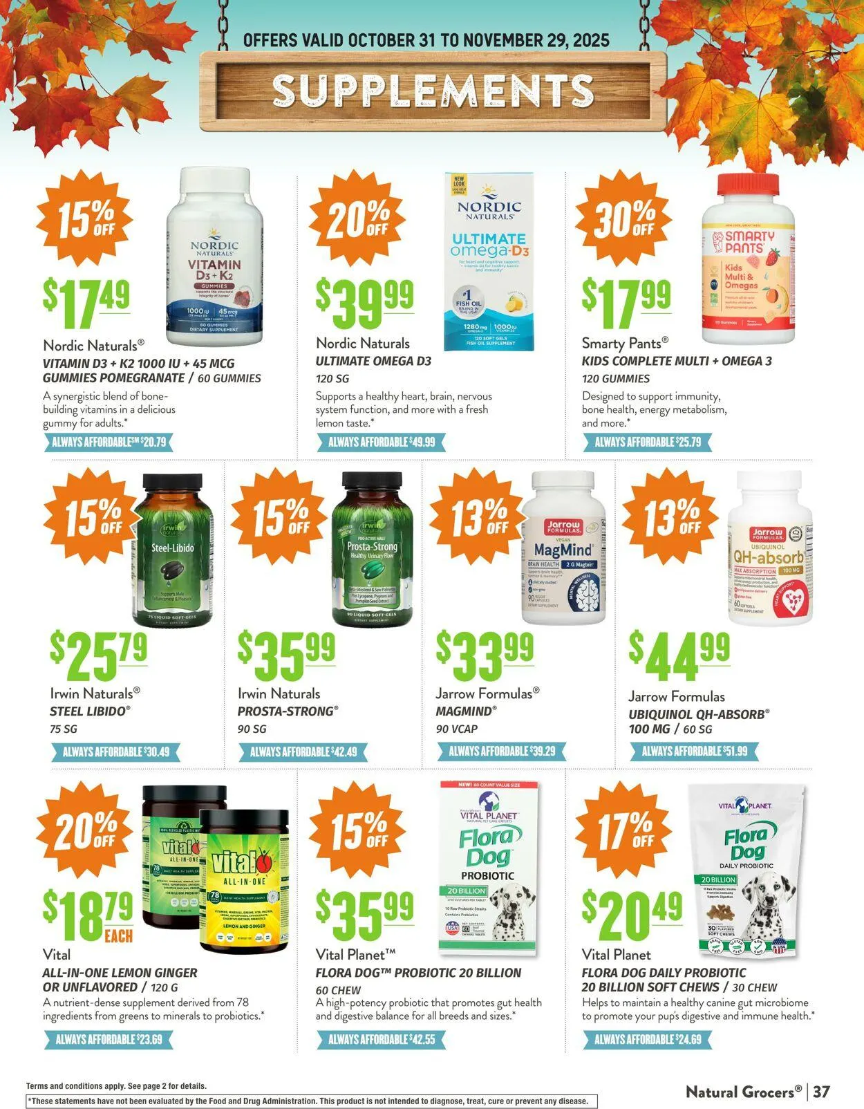 Weekly ad Natural Grocers from October 23 to November 3 2025 - Page 37