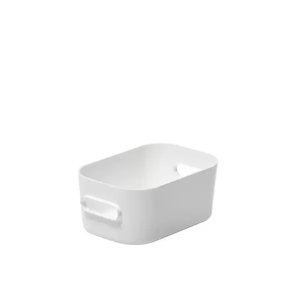 SmartStore X-Small Compact Plastic Bin w/Handles White