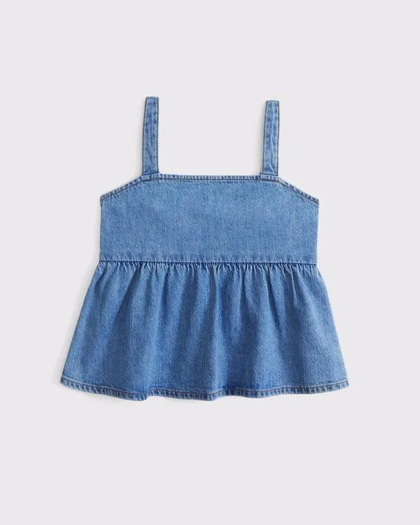 denim babydoll top