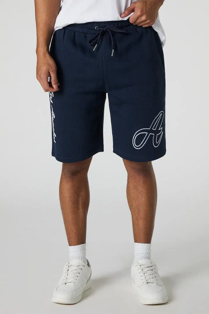Los Angeles Embroidered Graphic Fleece Short