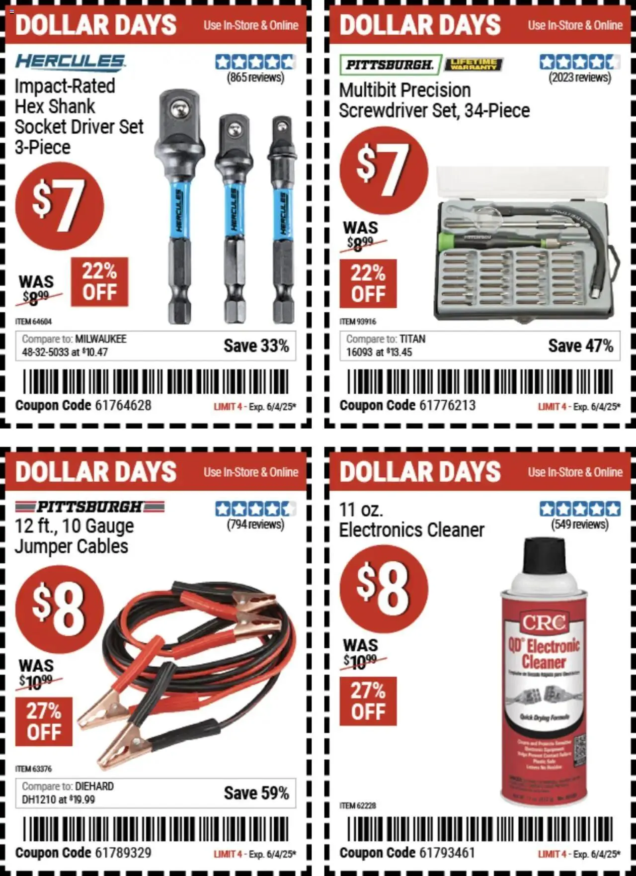 Weekly ad Harbor Freight Dollar Days from May 22 to June 4 2025 - Page 2