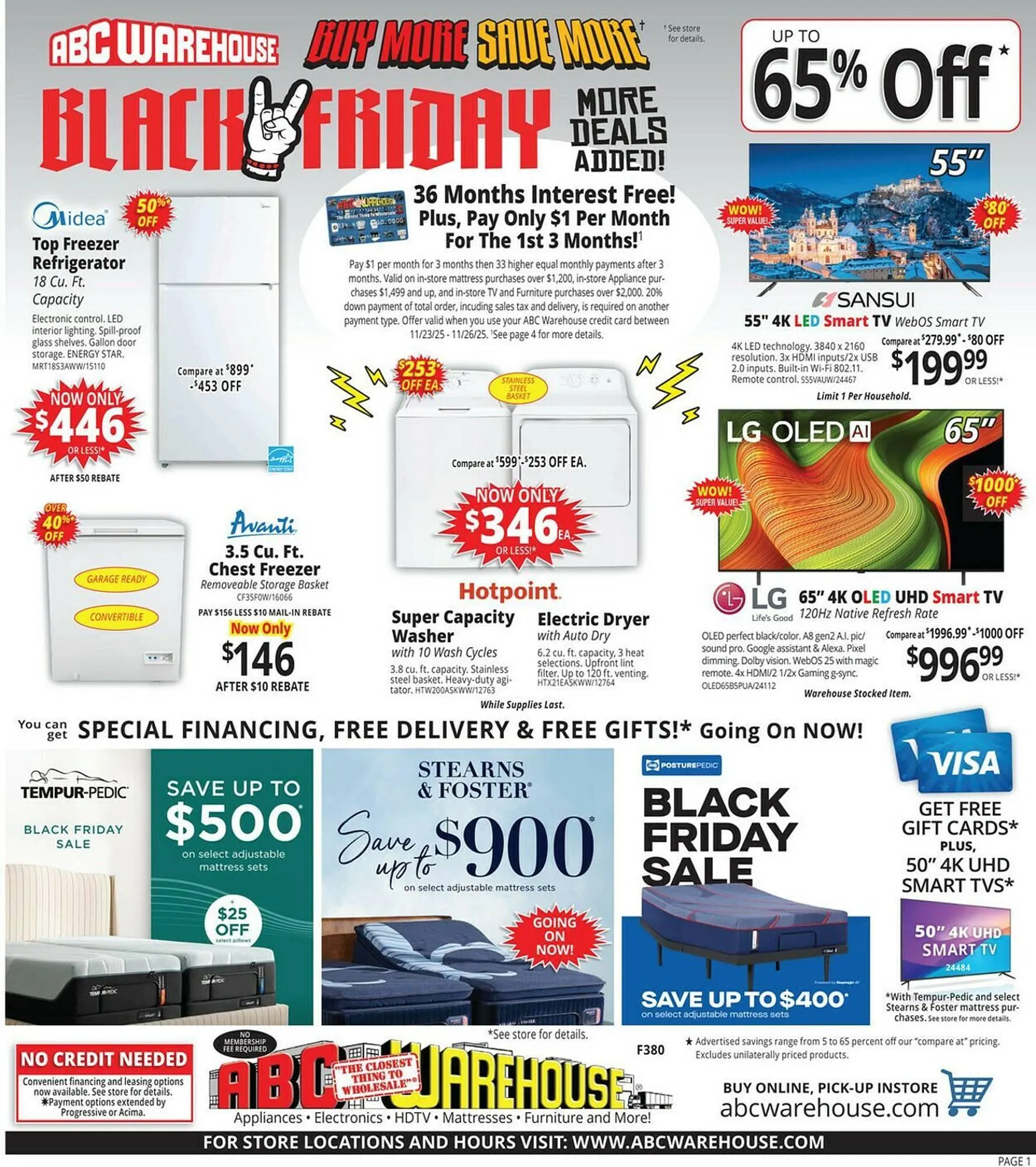 ABC Warehouse weekly ad - 1