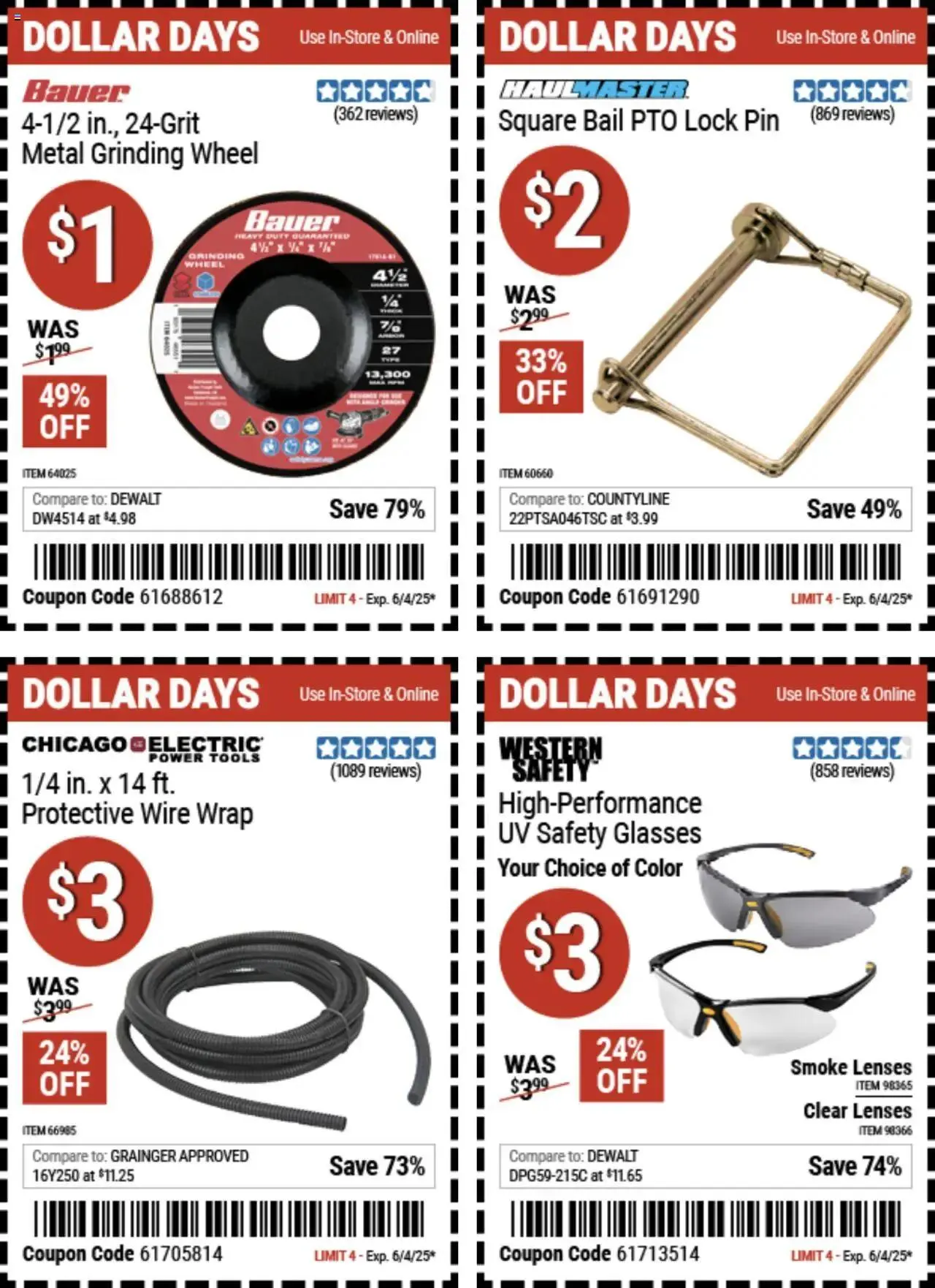 Weekly ad Harbor Freight Dollar Days from May 22 to June 4 2025 - Page 3