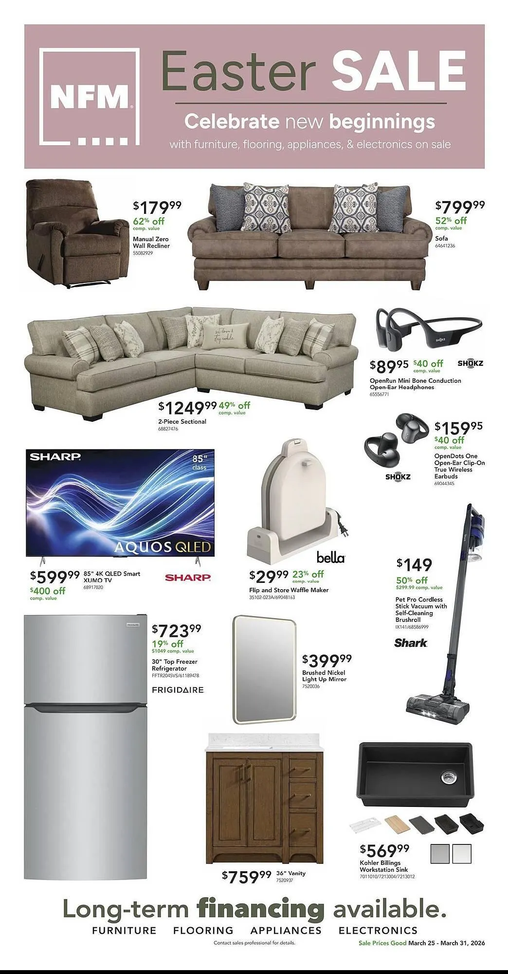 Weekly ad Nebraska Furniture Mart weekly ad from March 25 to March 31 2026 - Page 1
