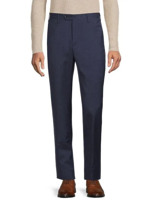 Modern Fit Crosshatch Wool Pants