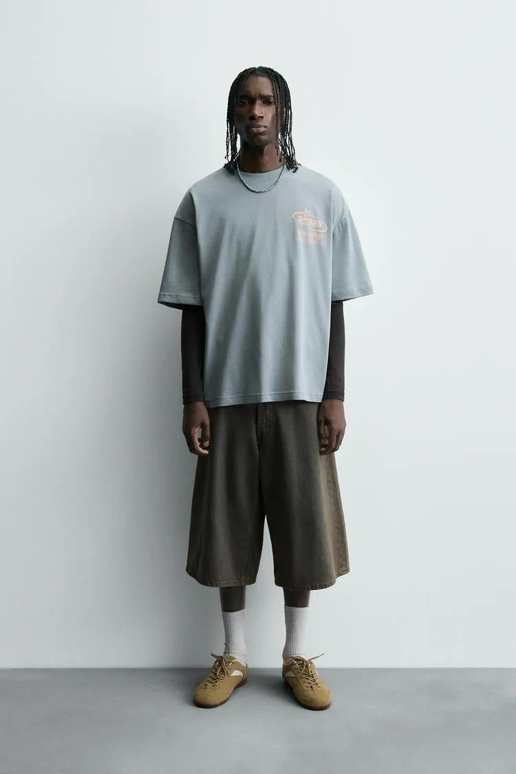 WASHED PRINT T-SHIRT