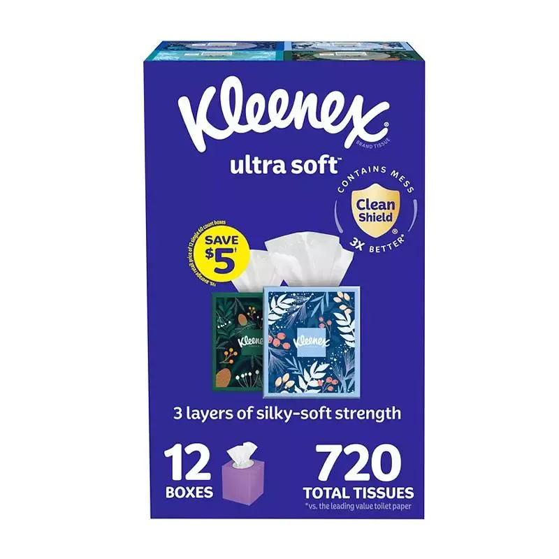 Kleenex Ultra Soft Facial Tissues, 12 pk./720 total tissues