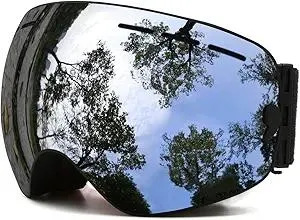 JULI Ski Goggles,Winter Snow Sports Snowboard Goggles with Anti-Fog Lens BNC
