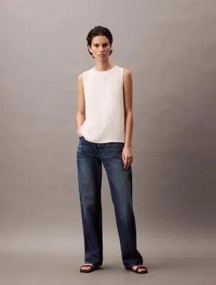 Solid Crewneck Shell Tank