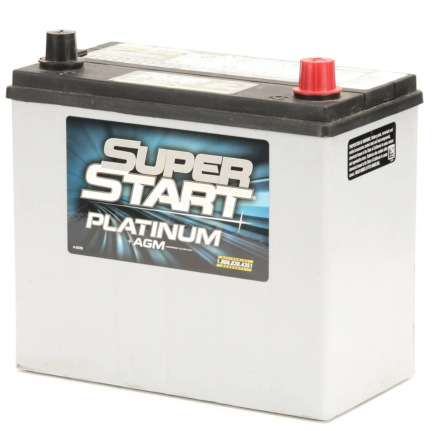 Super Start Platinum AGM Top Post Battery Group Size 51R - 51RPLT
