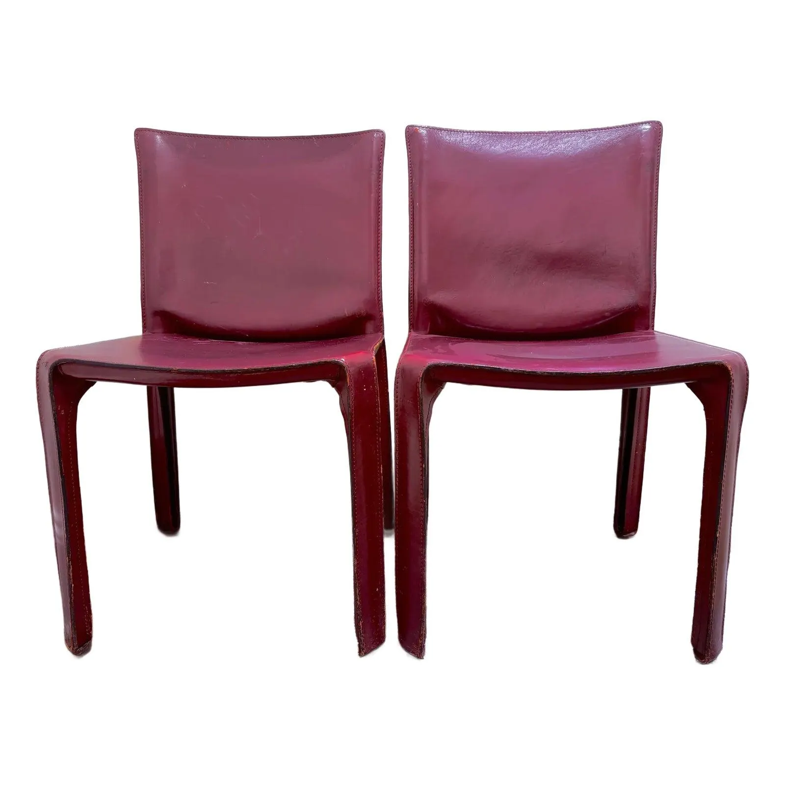 1970s Cassina Cab 412 Chairs by Mario Bellini - A Pair