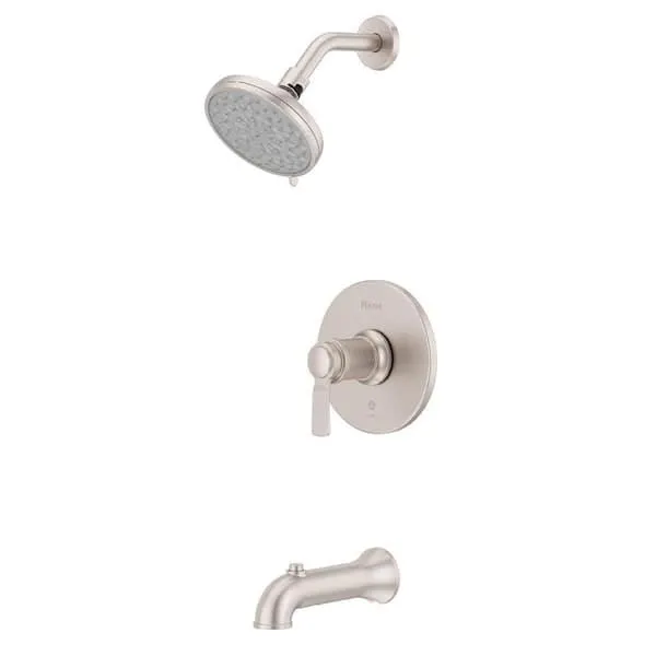 Briscoe Single Handle 1-Spray Tub and Shower Faucet 1.75 GPM in. Spot Defense Stainless Steel (Valve Included)